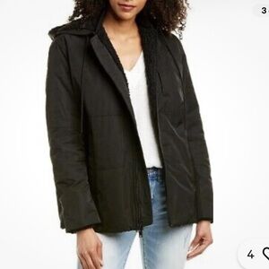 Vince Black Hooded Performance Jacket